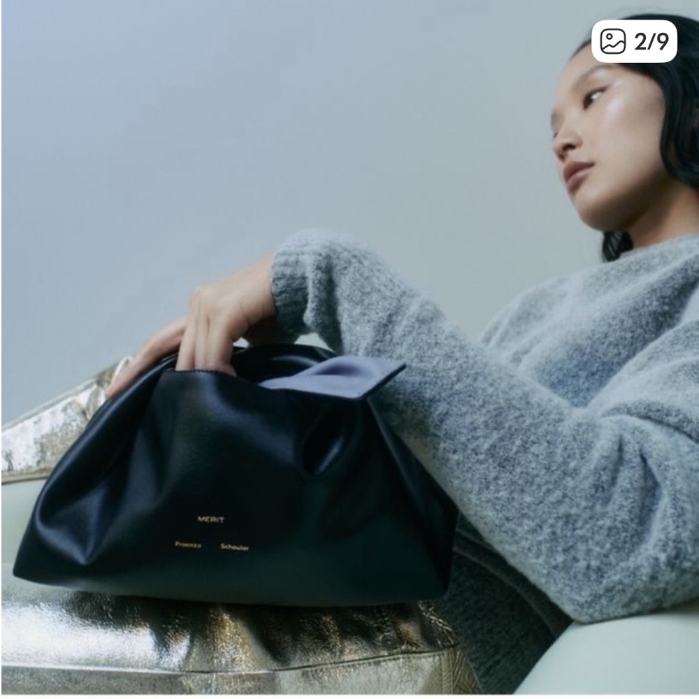 Proenza Schouler Black and Light Blue Clutch - Picture 4 of 13